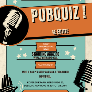 PUB QUIZ: 15 NOVEMBER 2025 IN DE KOPEREN KRAAN TE BUSSUM. 4E EDITIE
