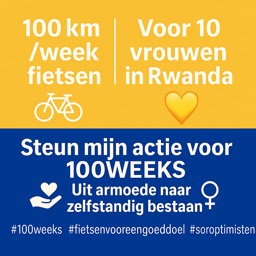 100 km/week fietsen voor 100 weken hoop