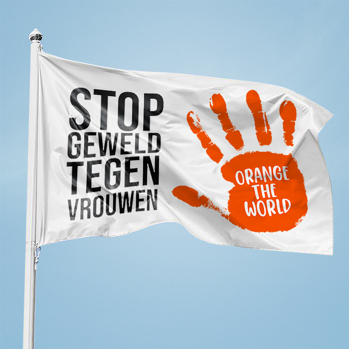 wapperende Stop geweld tegen vrouwen