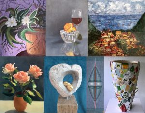 Collage van 6 kavels uit de veiling.