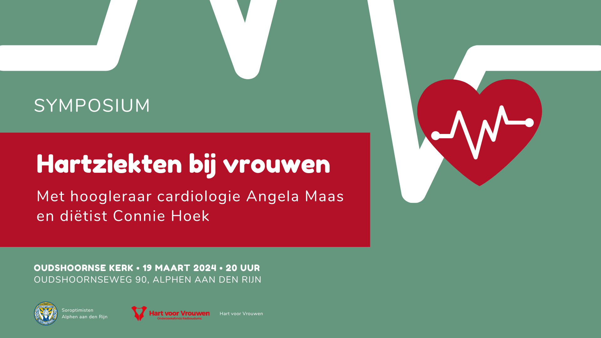 Hartziekten bij vrouwen. Symposium in Alphen aan den Rijn.