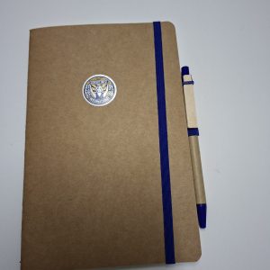 2x Notitieboek met logo en pen met opdruk